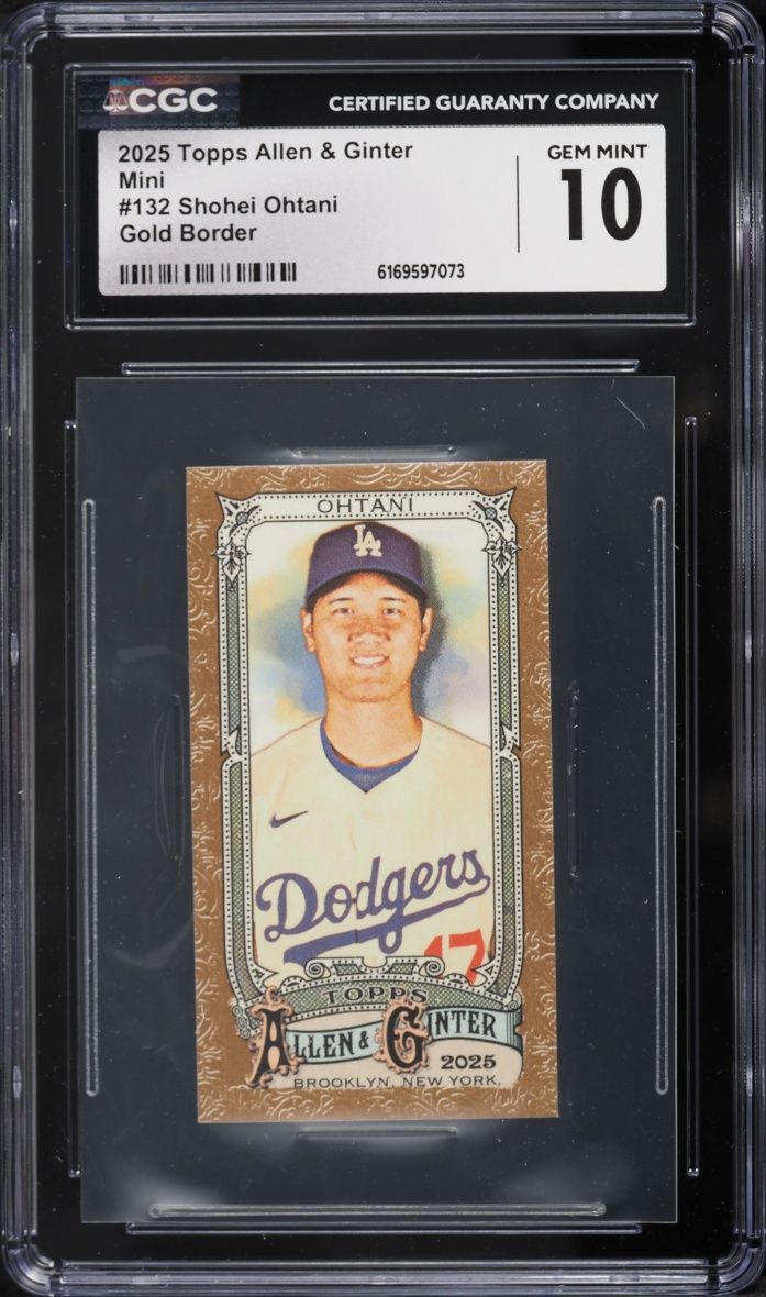 2025 Topps Allen & Ginter Mini Gold Border Shohei Ohtani #132 CGC 10 GEM MINT