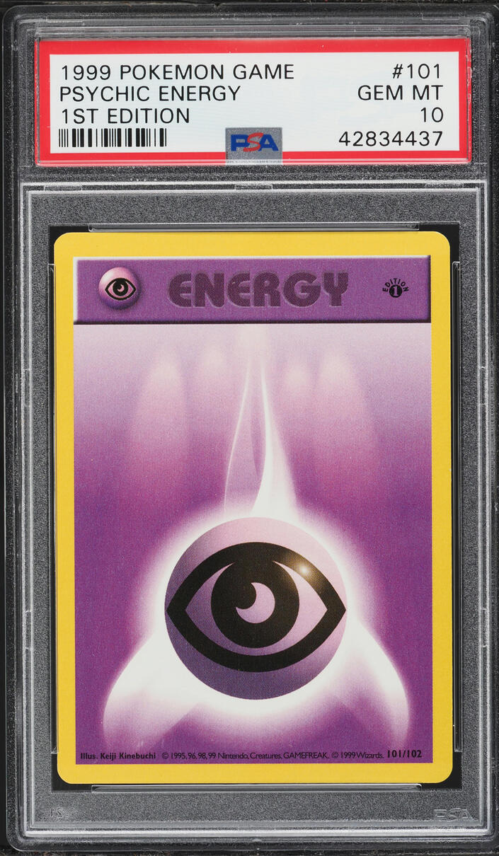 1999 Pokemon Base Set Shadowless 1st Edition Psychic Energy #101 PSA 10 GEM MINT