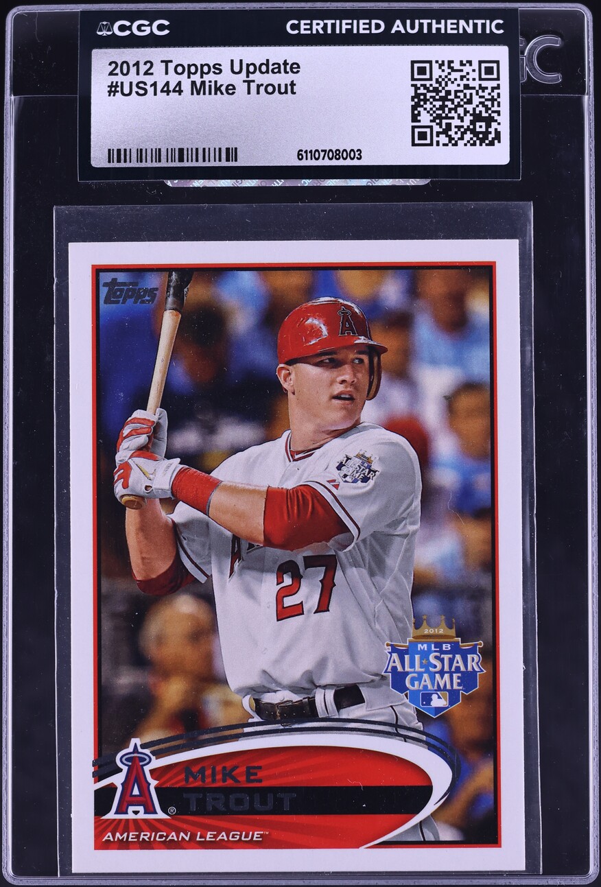2012 Topps Update Mike Trout ROOKIE #US144 CGC AUTH