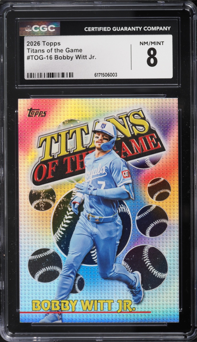 2026 Topps Titans Of The Game Bobby Witt Jr. #TOG-16 CGC 8 NM-MT