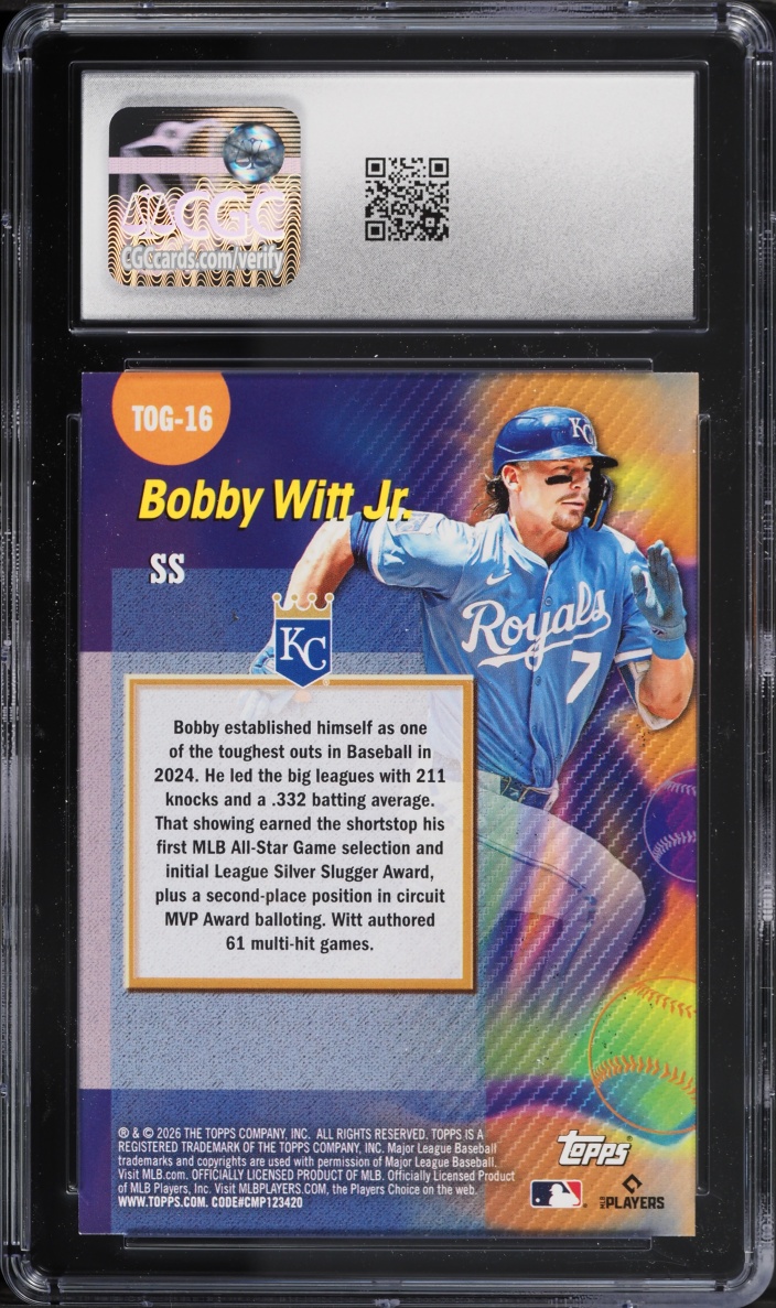2026 Topps Titans Of The Game Bobby Witt Jr. #TOG-16 CGC 8 NM-MT