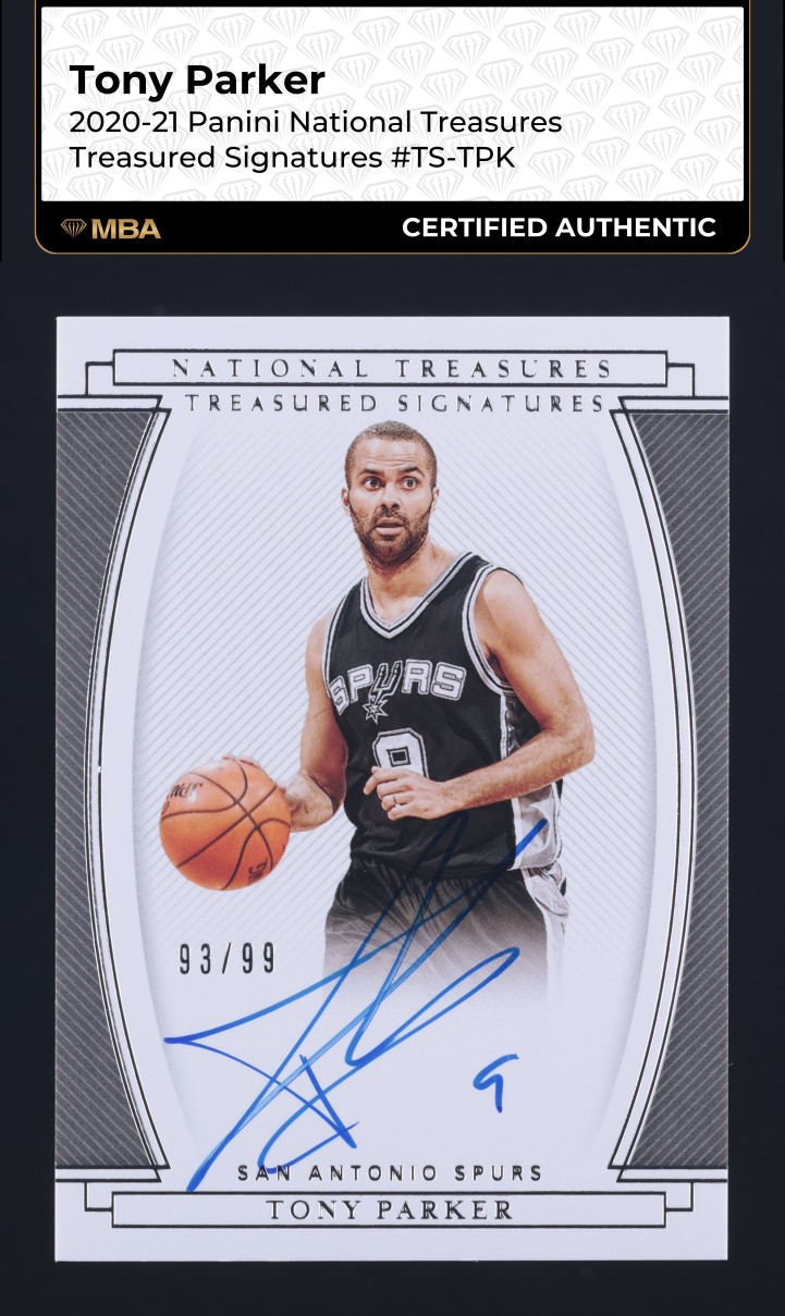 2020 National Treasures Treasured Signatures Tony Parker AUTO /99 MBA ...