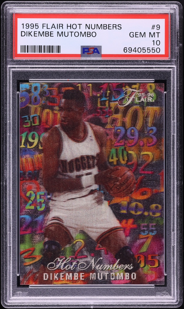 1995 Flair Hot Numbers Dikembe Mutombo #9 PSA 10 GEM MINT