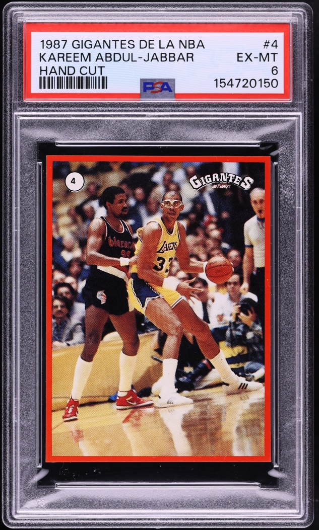 1987 Gigantes De La NBA Kareem Abdul-Jabbar #4 PSA 6 EXMT