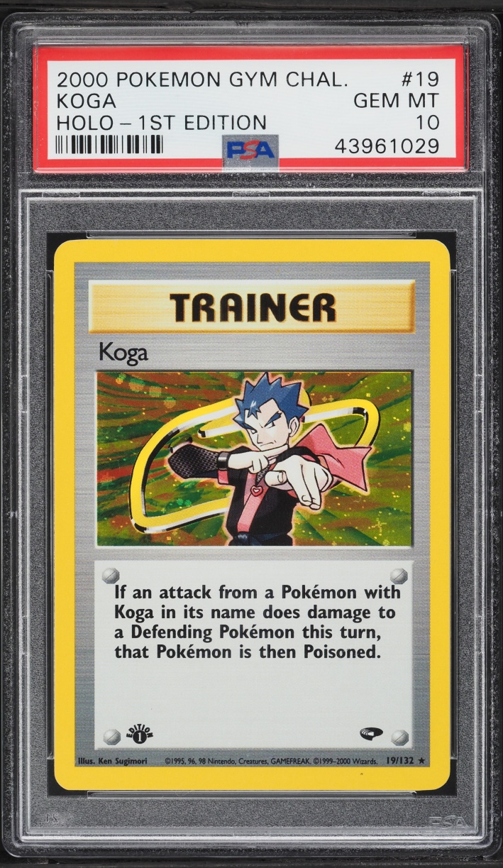 2000 Pokemon Gym Challenge 1st Edition Holo Koga #19 PSA 10 GEM MINT