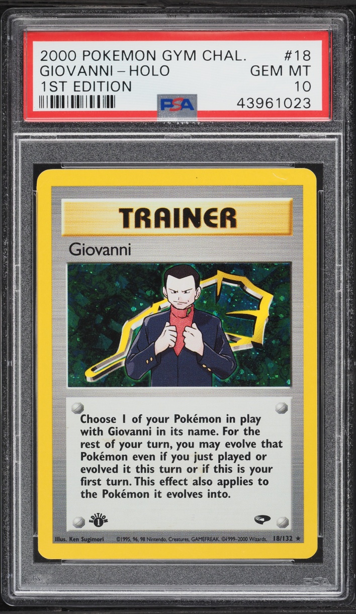 2000 Pokemon Gym Challenge 1st Edition Holo Giovanni #18 PSA 10 GEM MINT