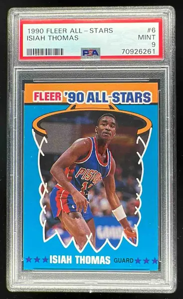 1990-91 Fleer All Stars #6 Isiah Thomas PSA 9