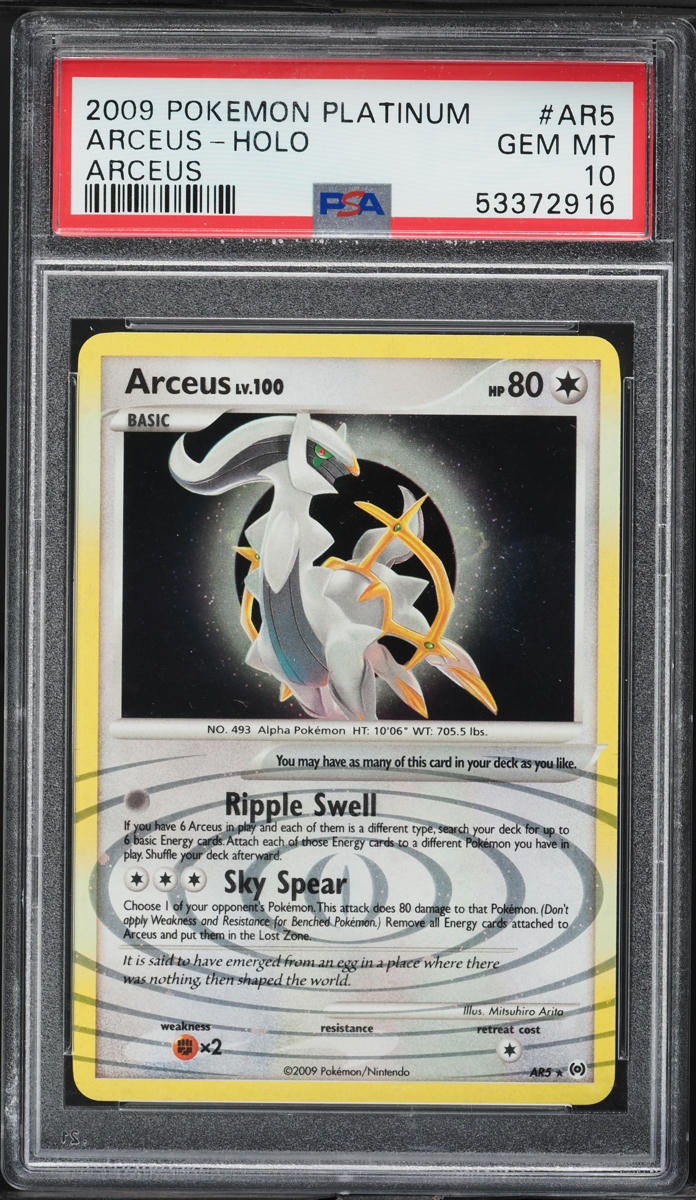 2009 Pokemon Platinum Holo Arceus #AR5 PSA 10 GEM MINT