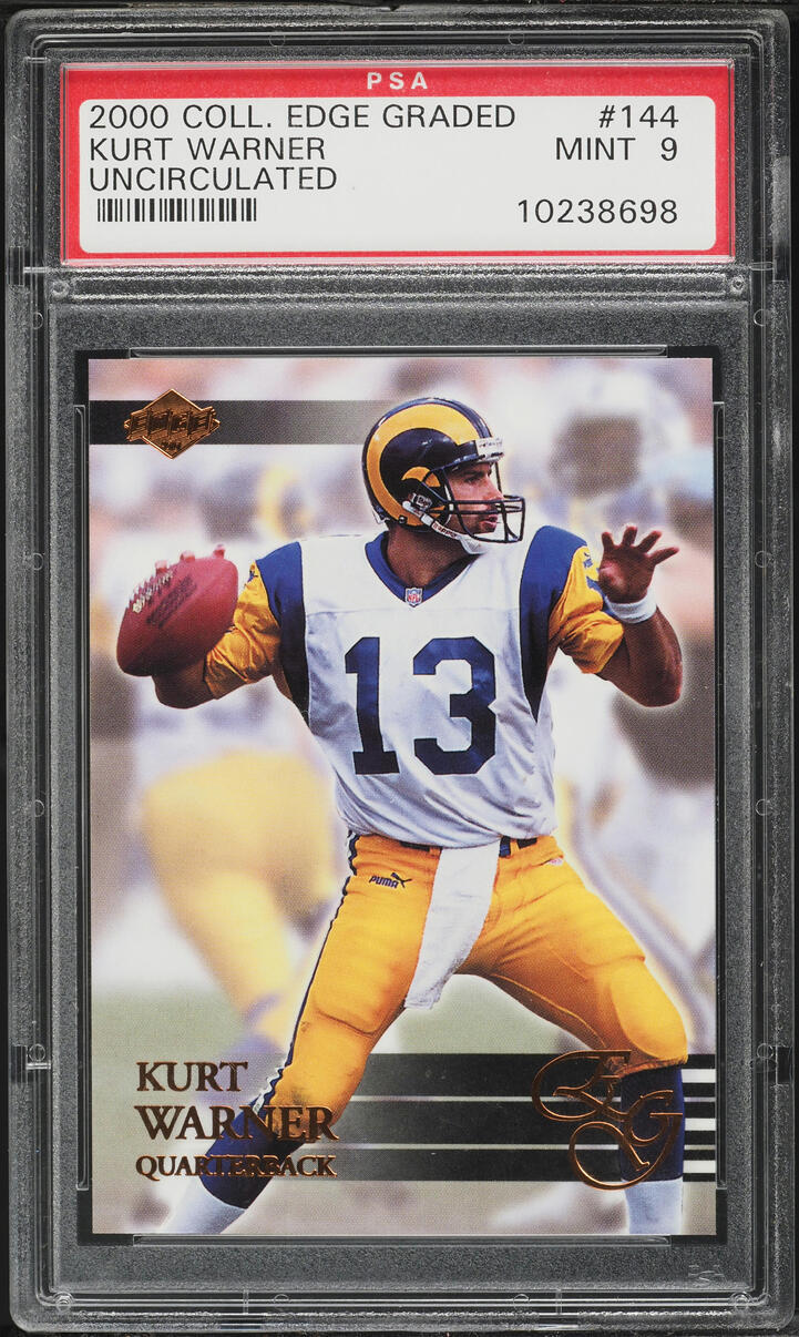 2000 Collector's Edge Graded Uncirculated Kurt Warner /5000 #144 PSA 9 MINT