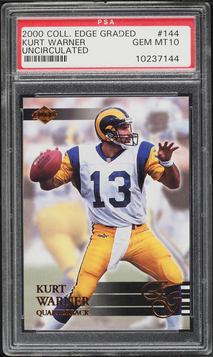 2000 Collector's Edge Graded Uncirculated Kurt Warner /5000 #144 PSA 10 GEM MINT