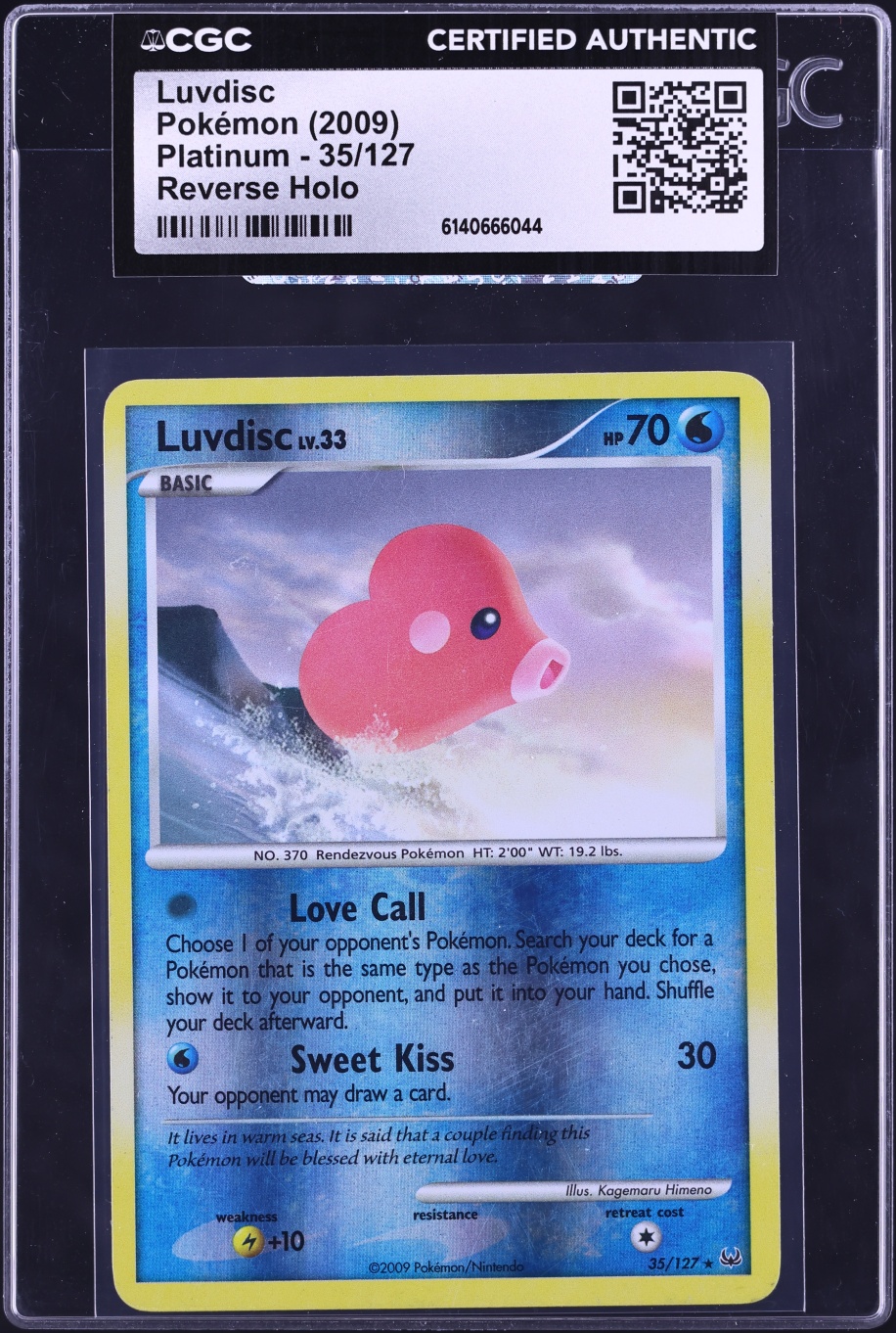 2009 Pokemon Platinum Reverse Holo Luvdisc #35 CGC AUTH