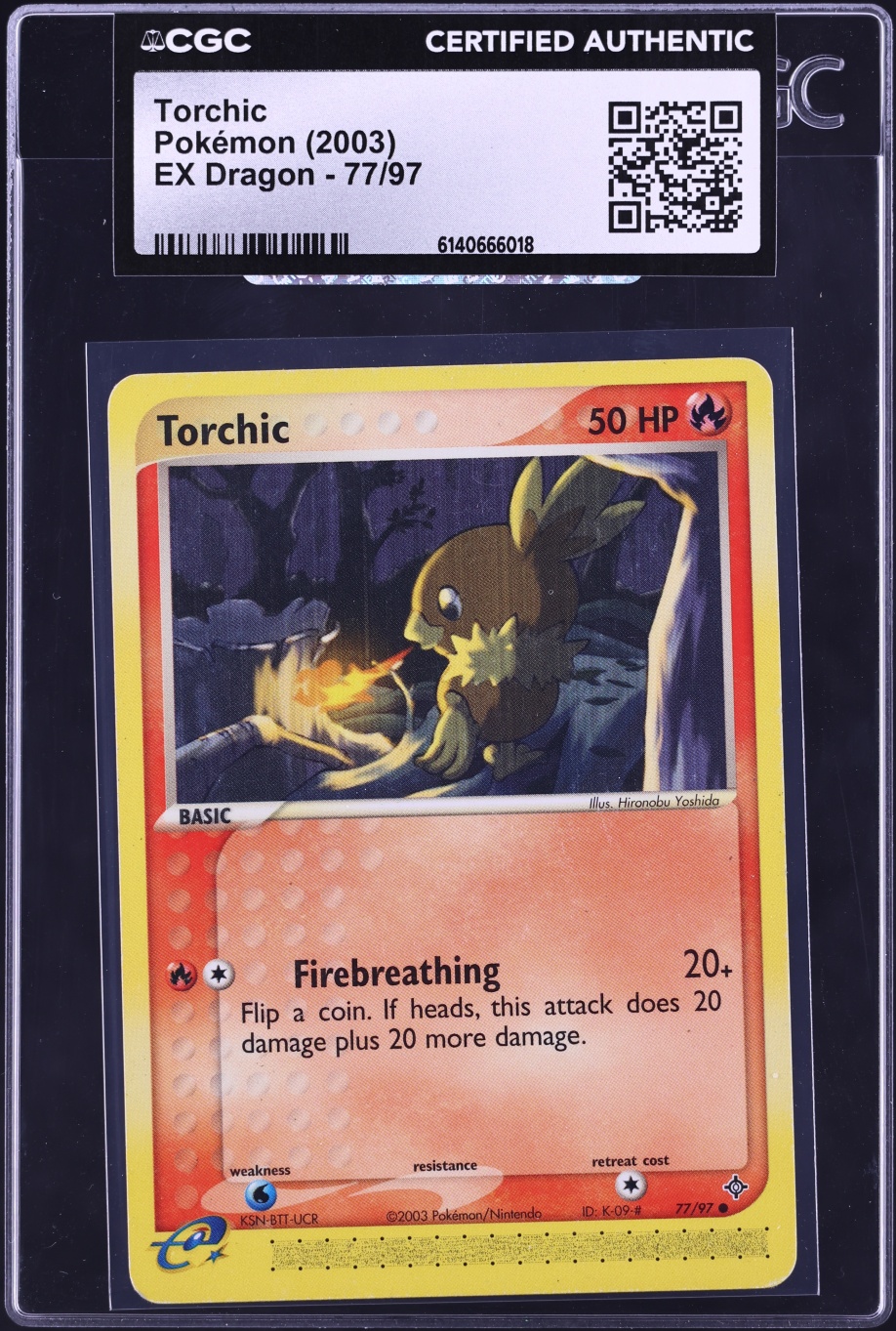 2003 Pokemon EX Dragon Torchic #77 CGC AUTH