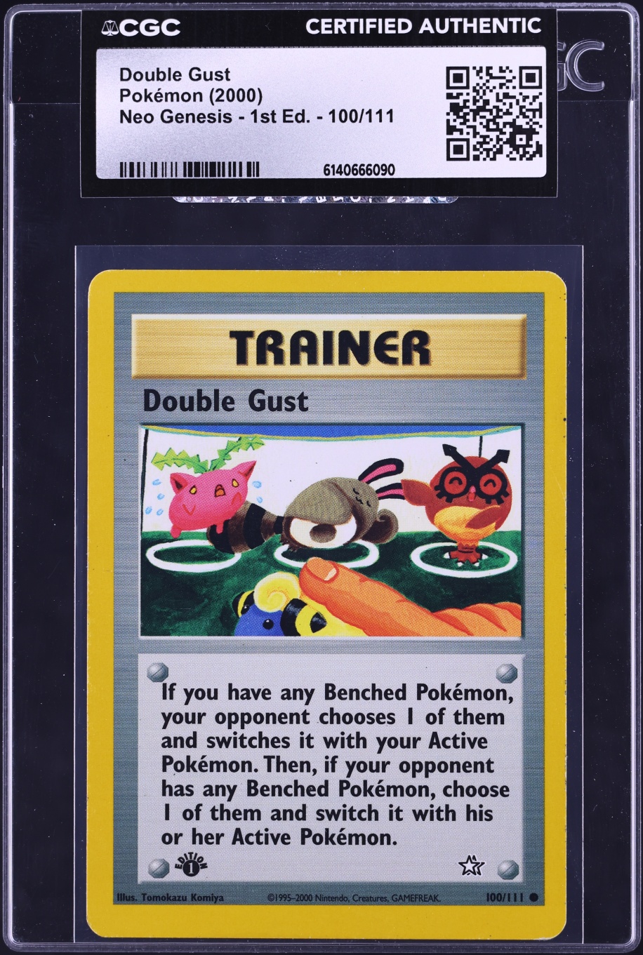 2000 Pokemon Neo Genesis 1st Edition Double Gust #100 CGC AUTH