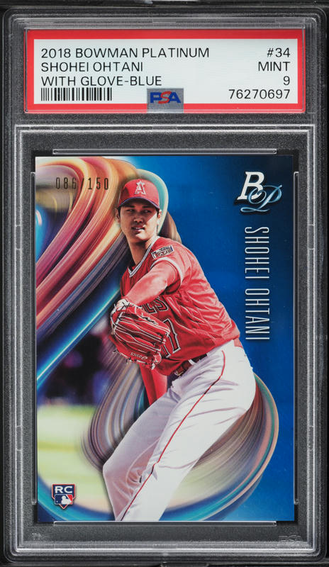 2018 Bowman Sky Blue Shohei Ohtani ROOKIE /499 #49 PSA 9 MINT on