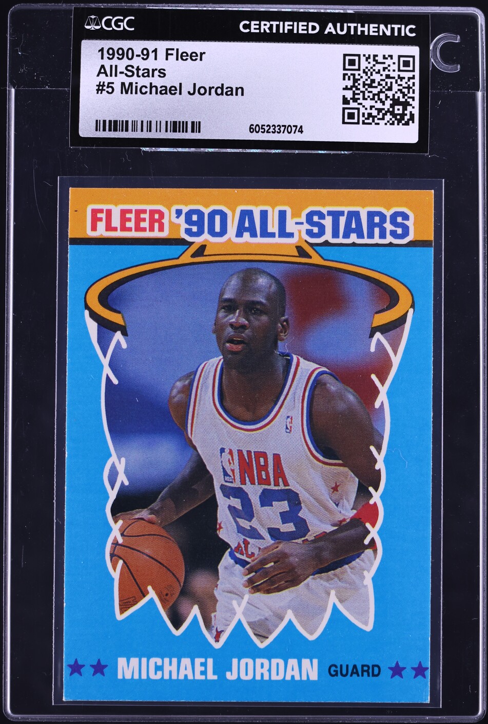 1990 Fleer All-Stars Michael Jordan #5 CGC AUTH