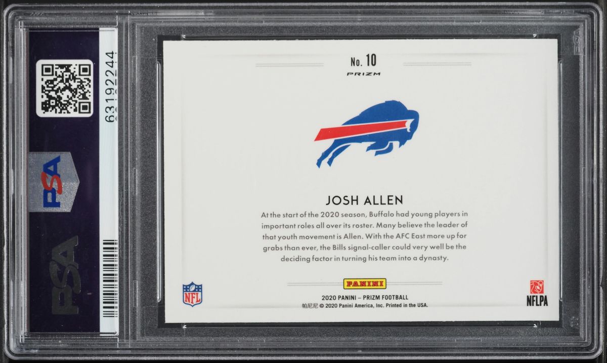 2020 Panini Prizm Color Blast Josh Allen #10 PSA 10 GEM MINT