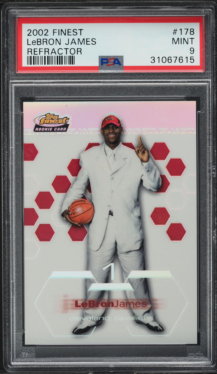 2002 Finest Refractor LeBron James ROOKIE /250 #178 PSA 9 MINT