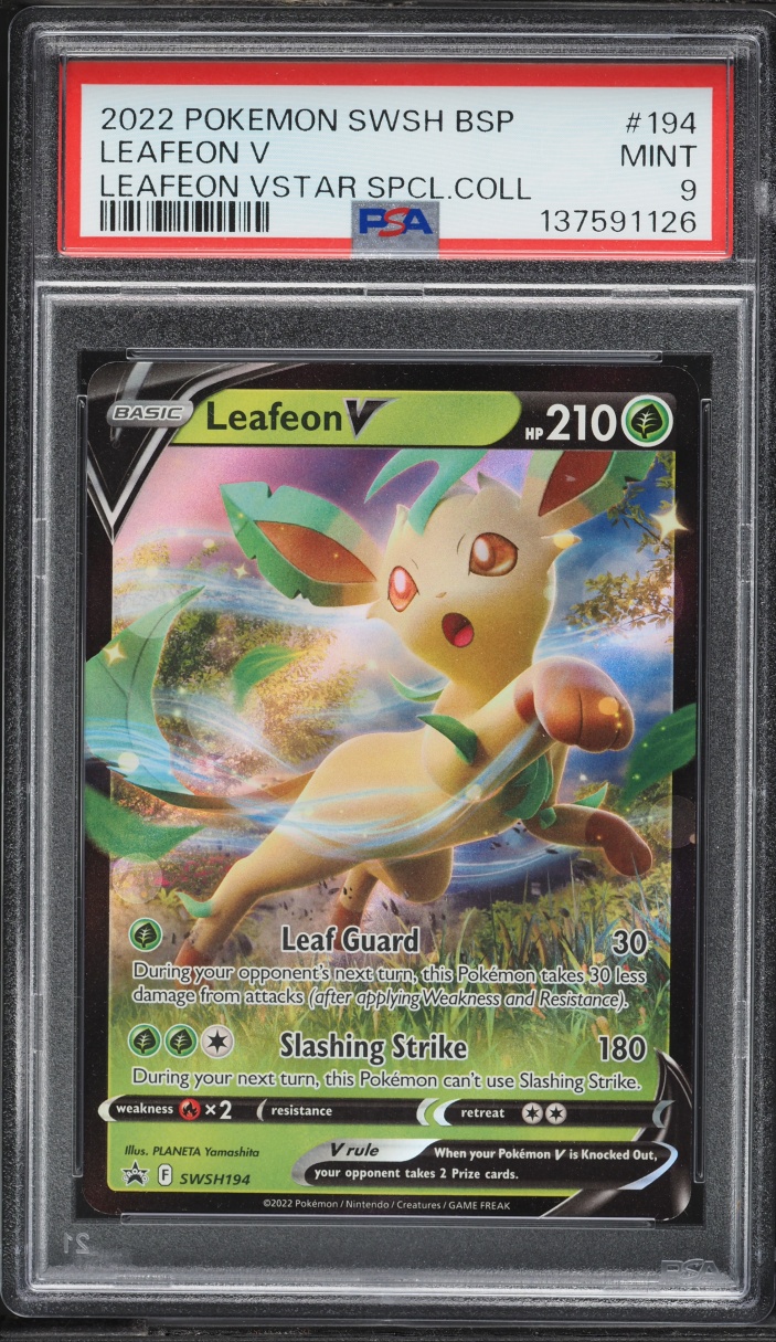 2022 Pokemon Sword & Shield Promo Special Collection Leafeon V #194 PSA 9 MINT