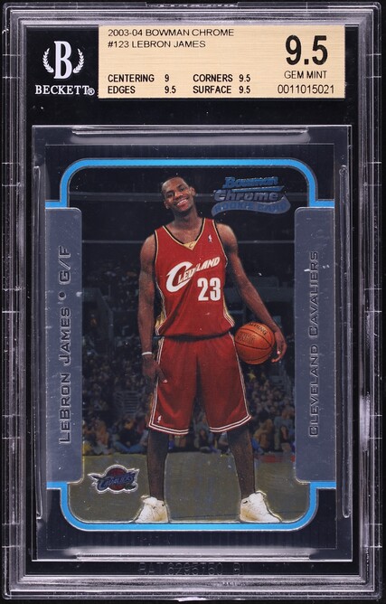 2003 Fleer E-X LeBron James ROOKIE #102 PSA 9 MINT on Fanatics Collect