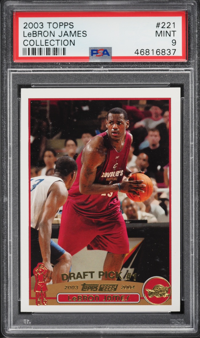 2003 Topps Collection LeBron James ROOKIE #221 PSA 9 MINT