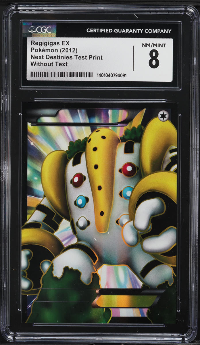 2012 Pokemon BW Next Destinies Test Print Without Text Regigigas EX CGC 8 NM-MT - Main Image