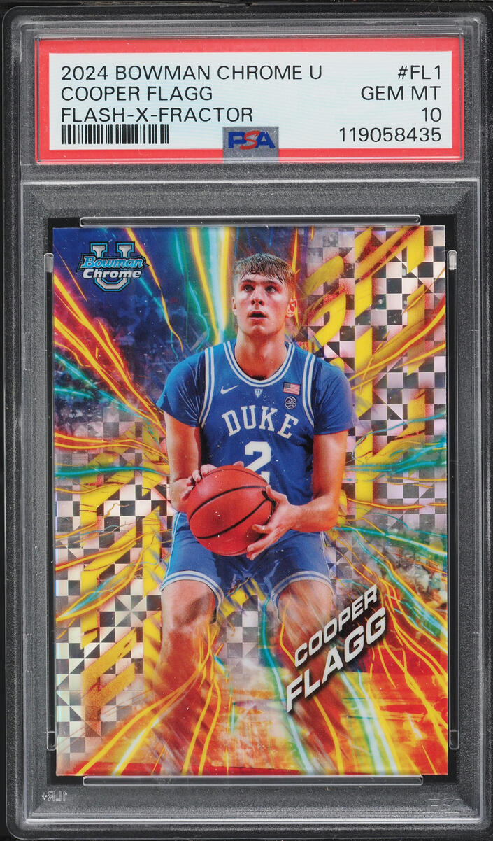 2024 Bowman Chrome University Flash Xfractor Cooper Flagg ROOKIE #FL1 PSA 10 GEM MINT