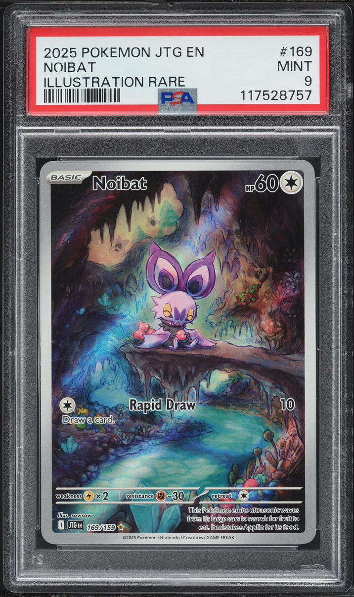 2025 Pokemon Scarlet & Violet Journey Together IR Noibat #169 PSA 9 MINT