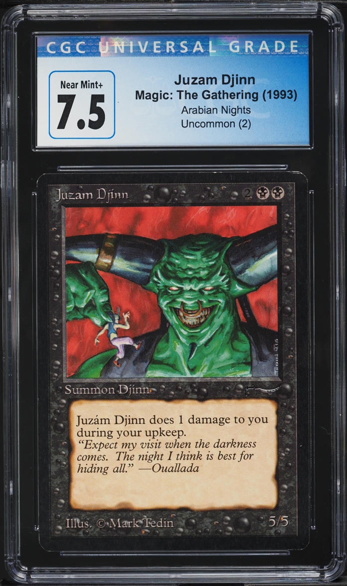 1993 Magic The Gathering MTG Arabian Nights Juzam Djinn CGC 7.5 NRMT+