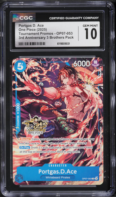 2025 One Piece Japanese Promo Saikyo Jump October Portgas D. Ace