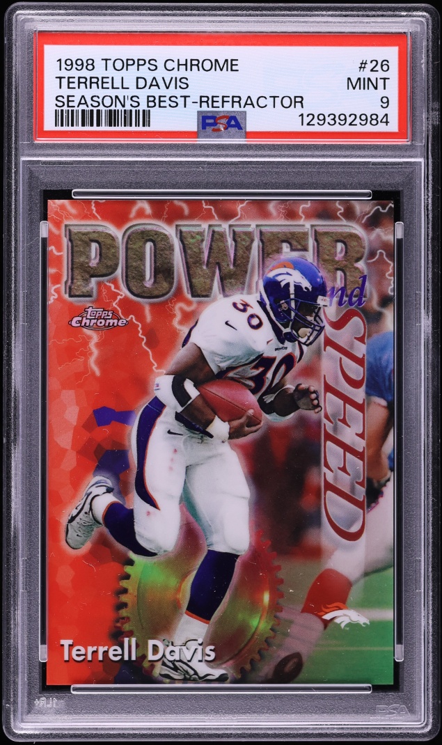 1998 Topps Chrome Season's Best Refractor Terrell Davis #26 PSA 9 MINT