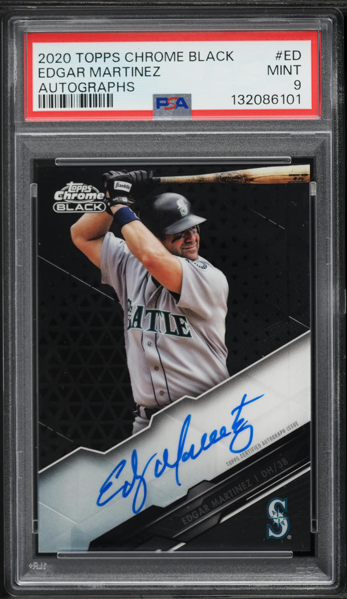 2020 Topps Chrome Black Edgar Martinez AUTO #CBA-ED PSA 9 MINT
