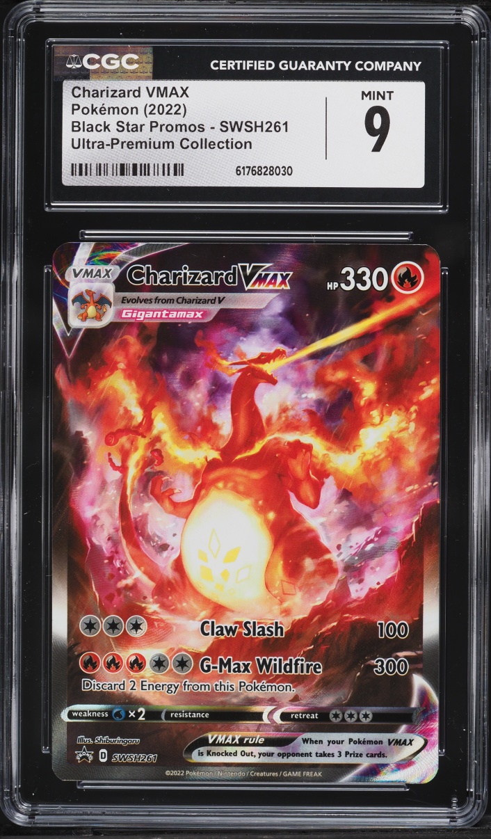 2022 Pokemon Sword & Shield Promo Ultra Premium Full Art Charizard VMAX #SWSH261 CGC 9 MINT