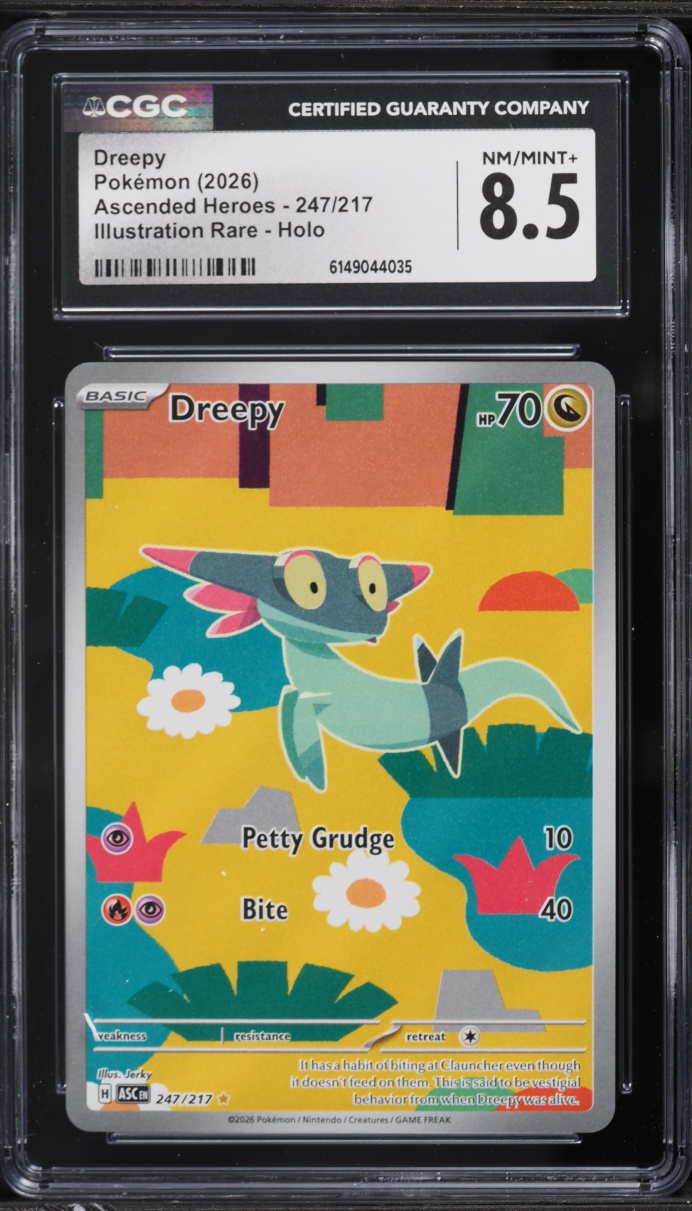 2026 Pokemon Mega Evolution Ascended Heroes IR Dreepy #247 CGC 8.5 NM-MT+