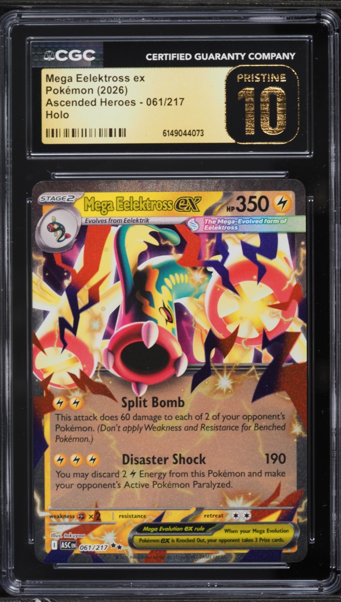 2026 Pokemon Mega Evolution Ascended Heroes Holo Mega Eelektross ex #061 CGC 10 PRISTINE