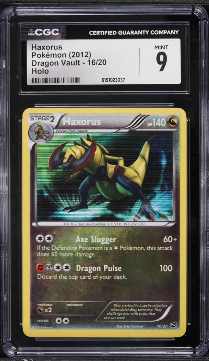 2012 Pokemon Black & White Dragon Vault Holo Haxorus #16 CGC 9 MINT
