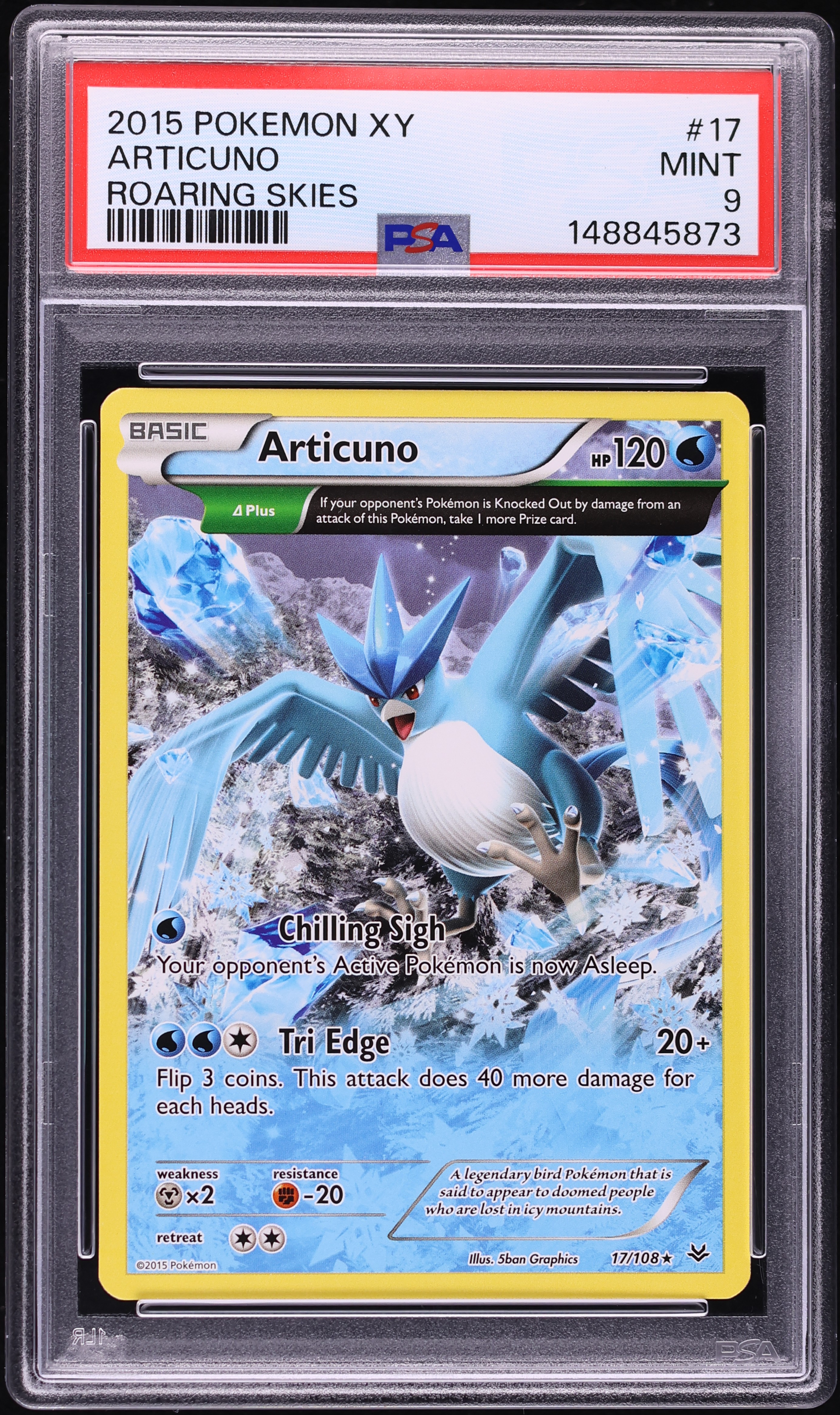 2015 Pokemon XY Roaring Skies Articuno #17 PSA 9 MINT