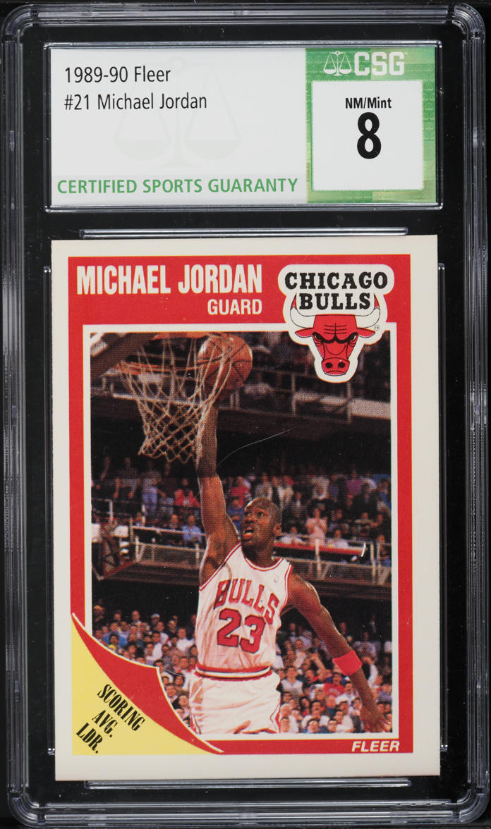1989 Fleer Basketball Michael Jordan #21 CSG 8 NM-MT