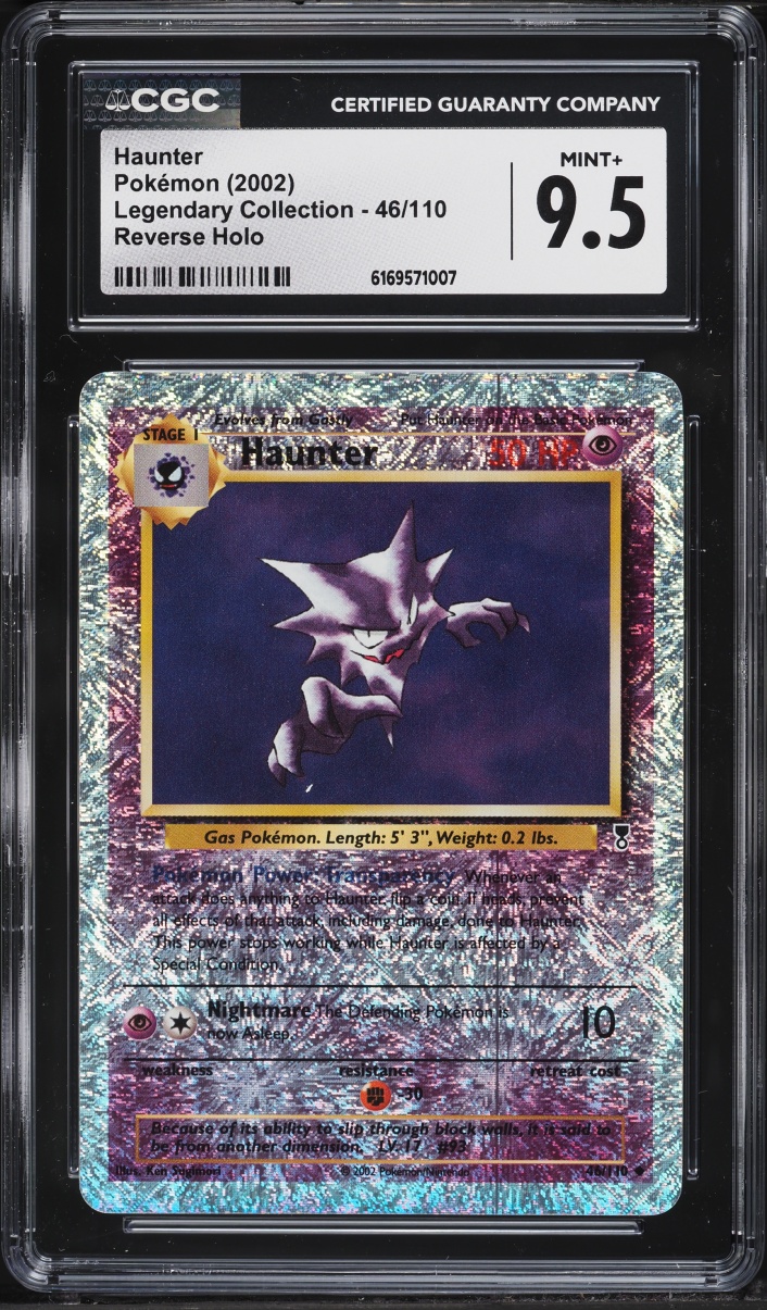 2002 Pokemon Legendary Collection Reverse Holo Haunter #46 CGC 9.5 MINT+