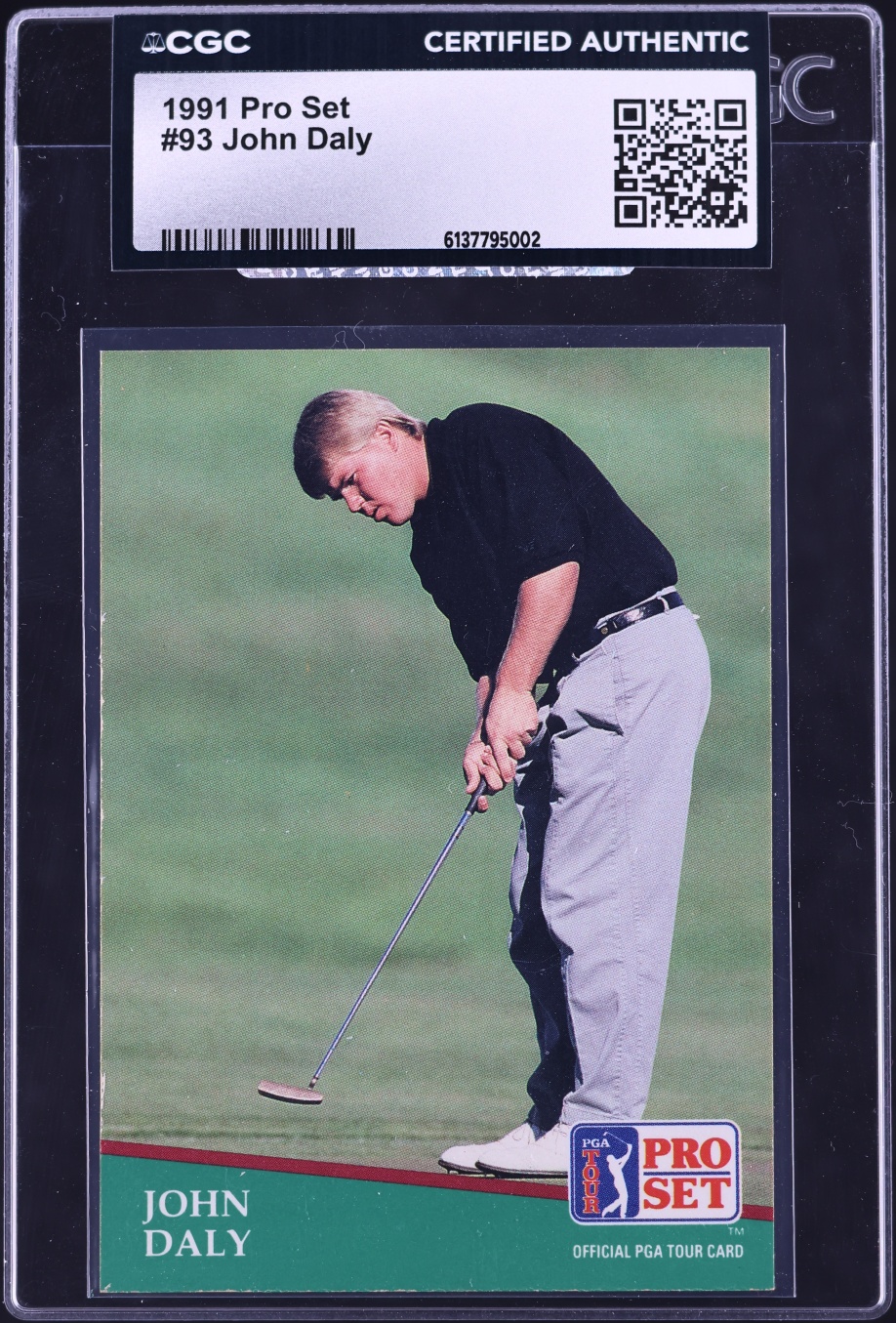1991 Pro Set PGA Tour Golf John Daly ROOKIE #93 CGC AUTH