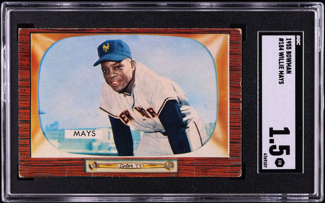 1955 Bowman Willie Mays #184 SGC 1.5 FR