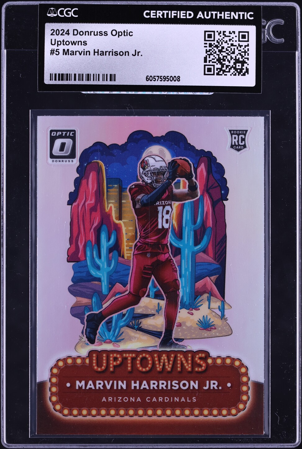 2024 Donruss Optic Uptowns Marvin Harrison Jr. ROOKIE #5 CGC AUTH