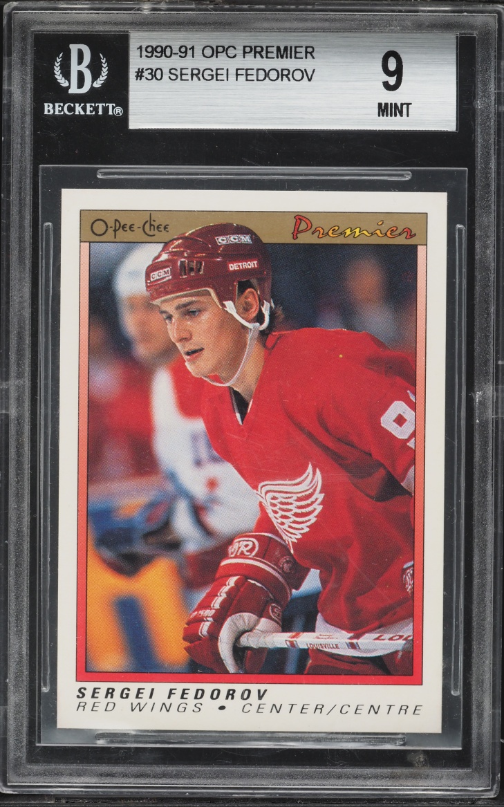 1990 O-Pee-Chee Premier Sergei Fedorov ROOKIE #30 BGS 9 MINT