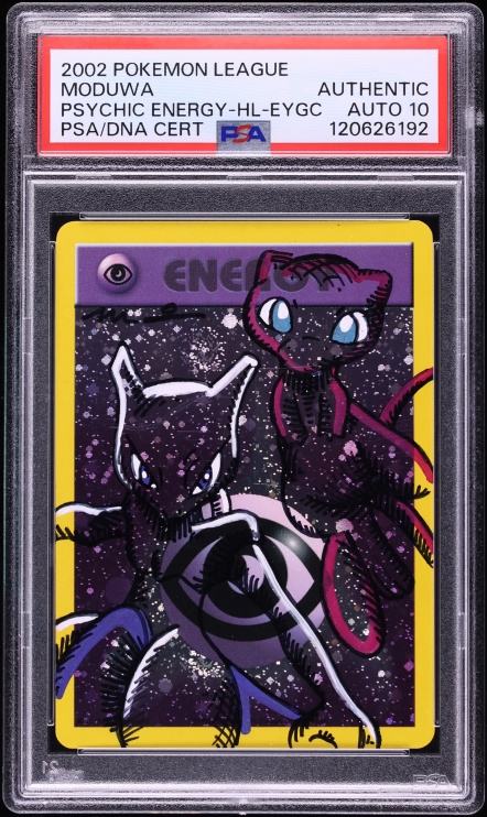 2002 Pokemon League Energize Your Game Holo Psychic Energy Moduwa AUTO DNA 10 PSA AUTH
