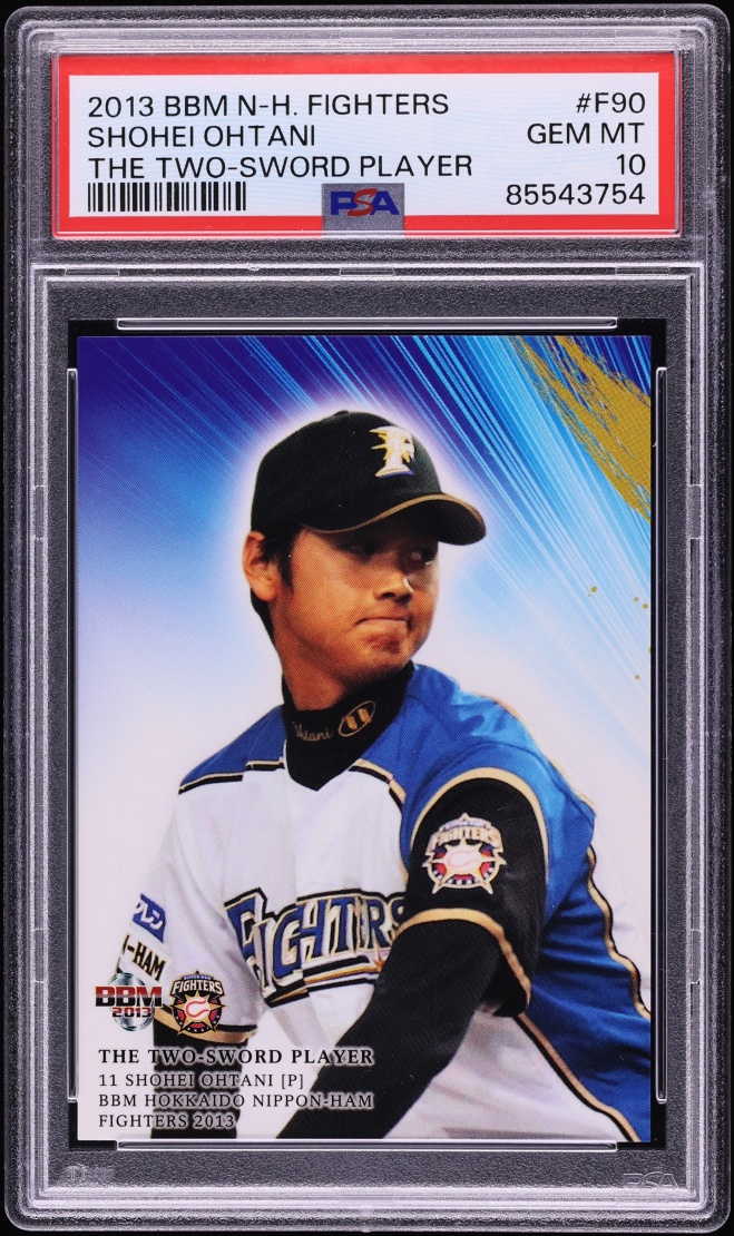2013 BBM Japan The Two Sword Player Shohei Ohtani ROOKIE #F90 PSA 10 GEM MINT