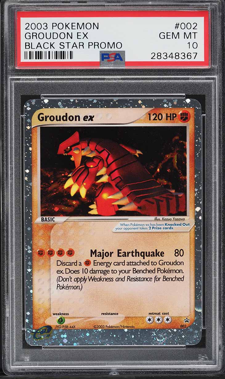 2003 Pokemon Promo Black Star Promo Holo Groudon ex #002 PSA 10 GEM MINT