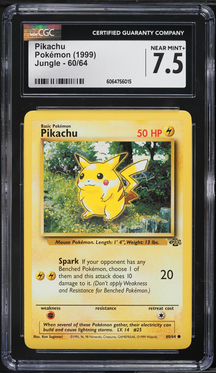 1999 Pokemon Jungle Pikachu #60 CGC 7.5 NRMT+
