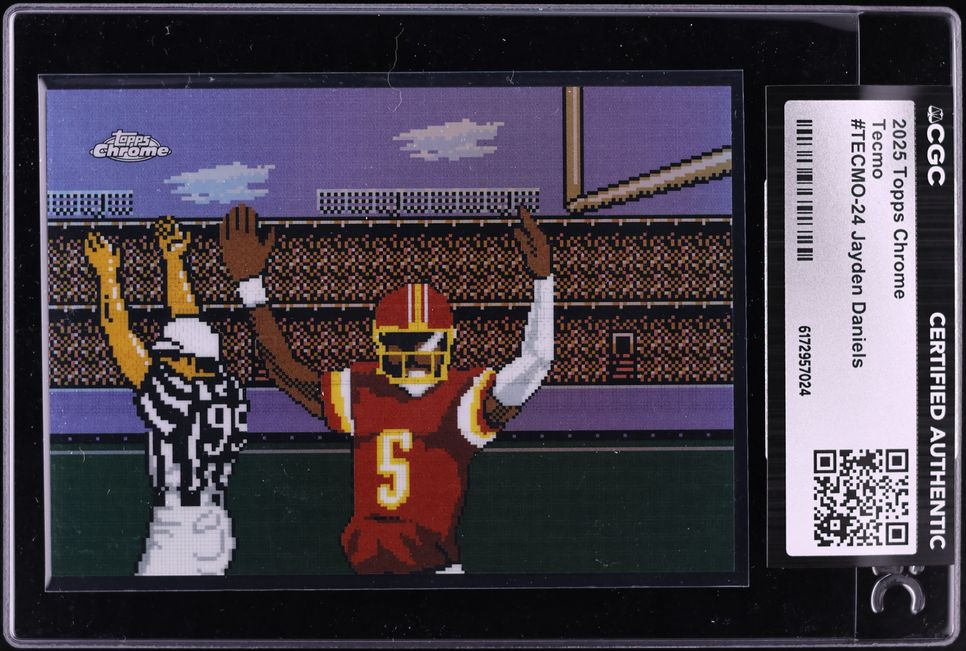 2025 Topps Chrome Tecmo Jayden Daniels #TECMO-24 CGC AUTH