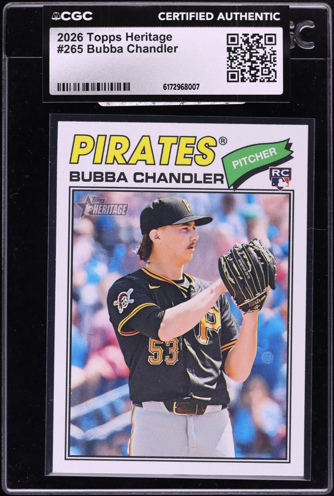 2026 Topps Heritage Bubba Chandler ROOKIE #265 CGC AUTH