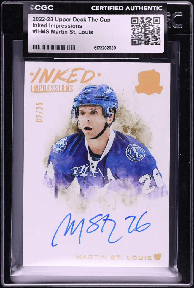 2022 Upper Deck The Cup Inked Impressions Martin St. Louis AUTO /25 #II-MS CGC AUTH