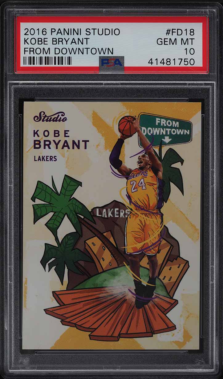 2016 Panini Studio From Downtown Kobe Bryant #FD18 PSA 10 GEM MINT